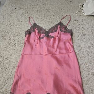 Chic Pink Lace Chemise